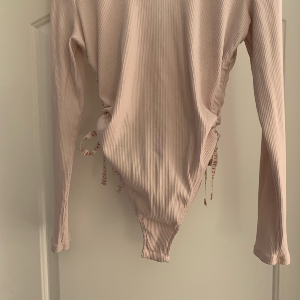 Victoria’s Secret Soft Ribbed Ribboned Body Suit Large - Picture 4 of 12